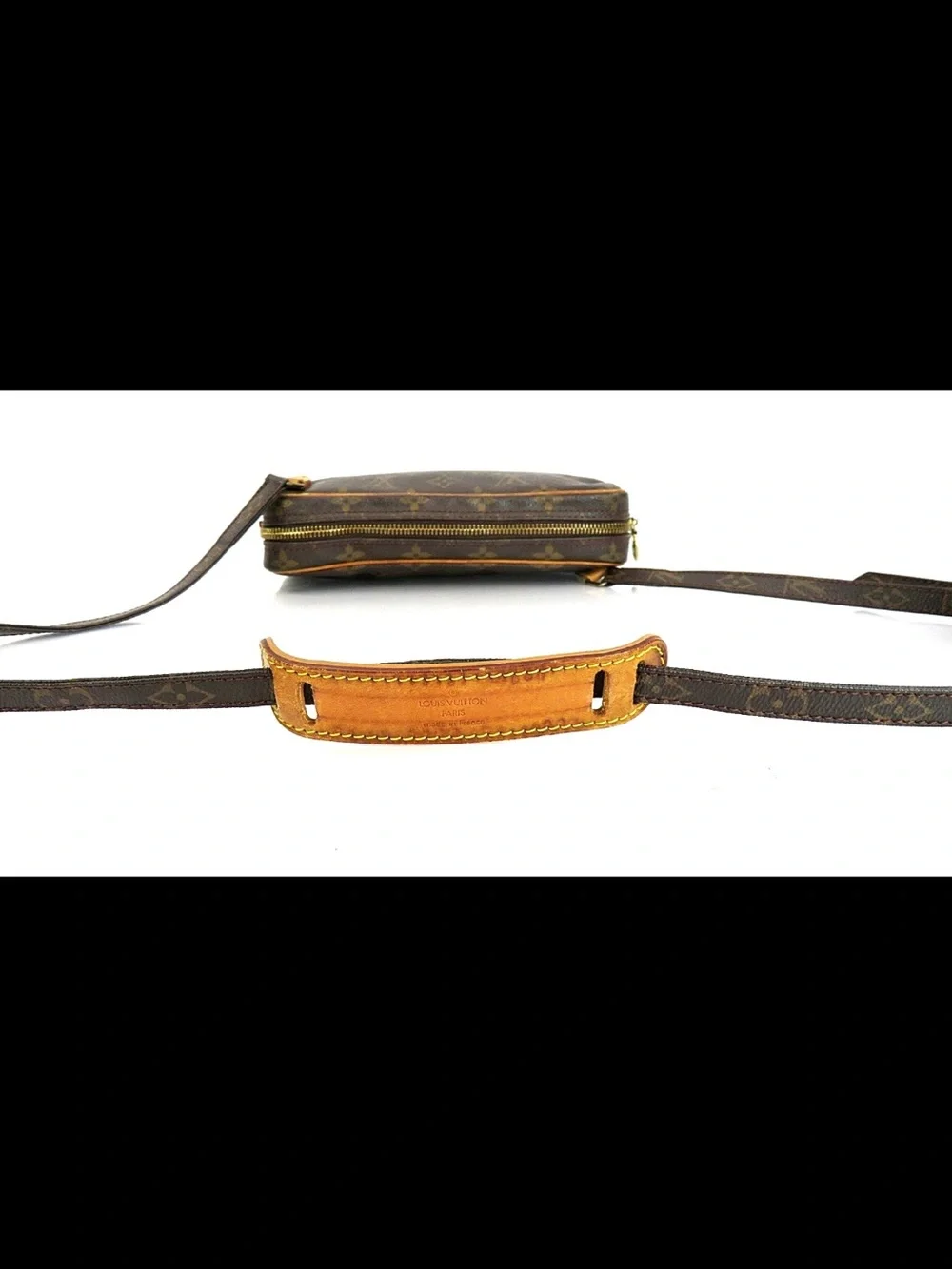 Louis Vuitton Monogram Canvas Crossbody with Tan Leather Trim